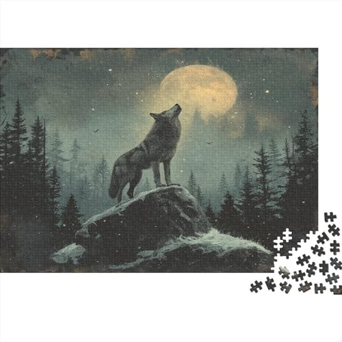 Wolf Puzzlespiel 1000 Teile Erwachsene -Puzzle 1000 Stück Spiel Puzzles Für Erwachsene Kinder Puzzle Erwachsenen Puzzlespiel Puzzel 1000pcs (75x50cm) von BECFAZLCU