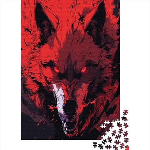 Wolf Puzzlespiel 1000 Teile Erwachsene -Puzzle 1000 Stück Spiel Puzzles Für Erwachsene Kinder Puzzle Erwachsenen Puzzlespiel Puzzel 1000pcs (75x50cm) von BECFAZLCU