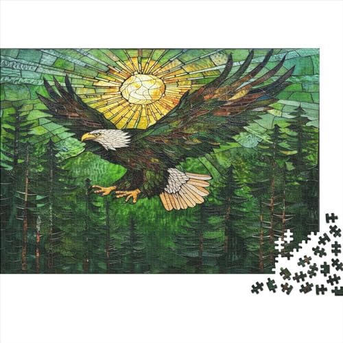 Adler Puzzle 1000 Teile Erwachsene Puzzles Für Erwachsene Klassische Puzzles 1000 Teile Erwachsene Puzzlespiel Schwer Pädagogisches Spielzeug Erwachsene Kinder Puzzel 1000pcs (75x50cm) von BEDDINGPW