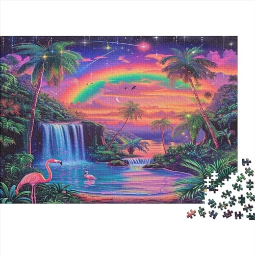 Flamingo 1000 Teile Puzzle Für Erwachsene, Hochwertige Recycelbare MateriAußerirdische Und Druck Puzzlespiel, Familienspiel, Geschenk Für Liebhaber Oder Freunde Puzzel 1000pcs (75x50cm) von BEDDINGPW