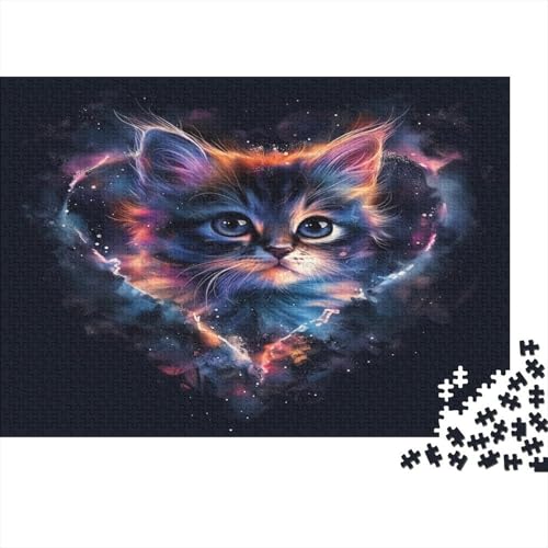 Kat Puzzle 1000 Teile Puzzles Für Erwachsene Lernspiel Herausforderungsspielzeug 1000-teilige Puzzlespiel Für Erwachsene Kinder Puzzel 1000pcs (75x50cm) von BEDDINGPW