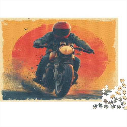 Motorrad Puzzle 1000 Teile,Puzzlespiel Für Erwachsene,Impossible Puzzle,Puzzle GesKükenlichkeitsspiel Für Die Ganze Familie, Geschenke Für Männer/Frauen Erwachsenen Puzzel 1000pcs (75x50cm) von BEDDINGPW