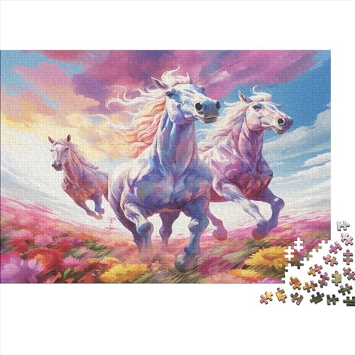 Pferd Puzzle 1000 Teile Für Erwachsene Und Kinder Ab 14 Jahrenfür Stressabbauer Puzzlespiel Erwachsenen Puzzlespiel Puzzel 1000pcs (75x50cm) von BEDDINGPW