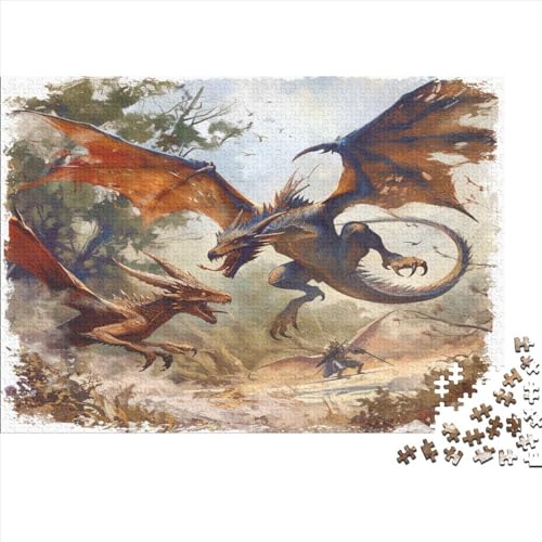 Pterosaurier.kgm Puzzle 1000 Teile, Erwachsene, Klassische Puzzle, Impossible Puzzle,GesKükenlichkeitsspiel Für Die Ganze Familie Erwachsenenpuzzle Ab 14 Jahren Puzzel 1000pcs (75x50cm) von BEDDINGPW