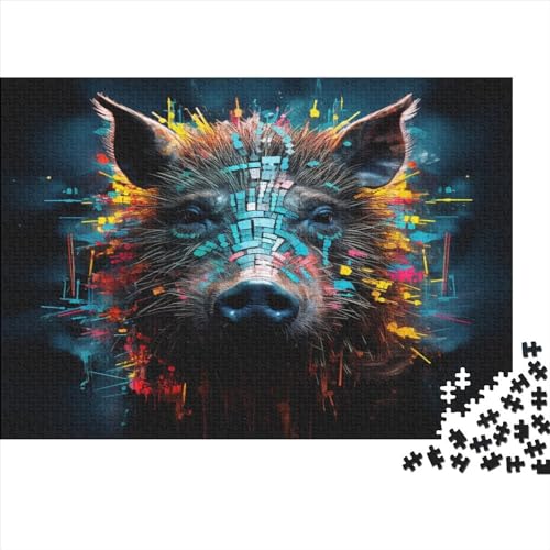 Schwein 1000 Teile Puzzle, Puzzles Für Erwachsene, 1000 Teile Puzzlespiel Für Jugendliche & Erwachsene Puzzlespiel Puzzel 1000pcs (75x50cm) von BEDDINGPW