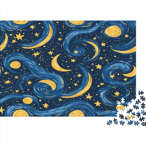 Sterns and Mond Puzzle 1000 Teile Erwachsene, Puzzlespiel Jigsaw Puzzles Erwachsenen Puzzlespiel Puzzel 1000pcs (75x50cm) von BEDDINGPW