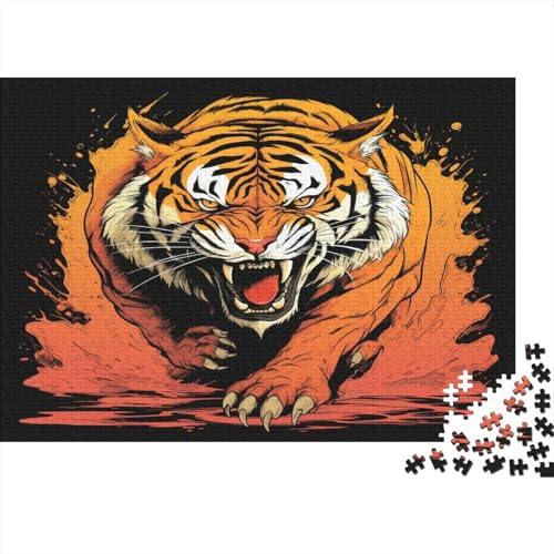 Tiger Puzzle 1000 Teile Puzzles Für Erwachsene Lernspiel Herausforderungsspielzeug 1000-teilige Puzzlespiel Für Erwachsene Kinder Puzzel 1000pcs (75x50cm) von BEDDINGPW