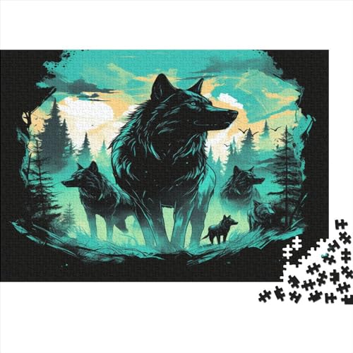 Wolf Puzzle 1000 Teile Für Erwachsene Und Kinder Ab 14 Jahren Für Stressabbauer Puzzel 1000pcs (75x50cm) von BEDDINGPW