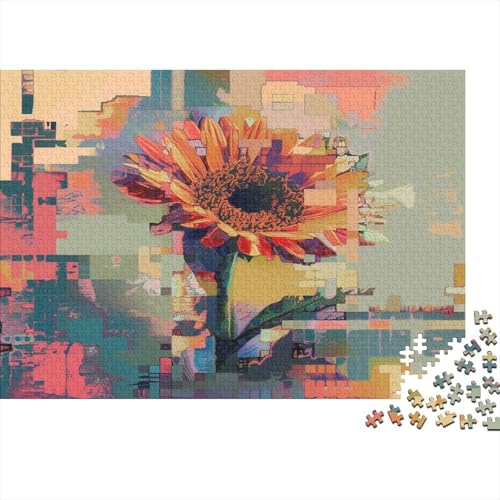 Abstrakte rote Blume Puzzle 1000 Teile Erwachsene Puzzles Für Erwachsene Klassische Puzzles 1000 Teile Erwachsene Puzzlespiel Schwer Pädagogisches Spielzeug Erwachsene Kinder Puzzel 1000pcs (75x50cm) von BEDPOCHY