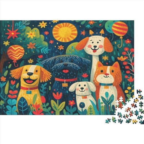 Art Hund Puzzle 1000 Teile - Puzzle Für Erwachsene, Puzzle, Puzzlespiel Erwachsenen Puzzlespiel Puzzel 1000pcs (75x50cm) von BEDPOCHY