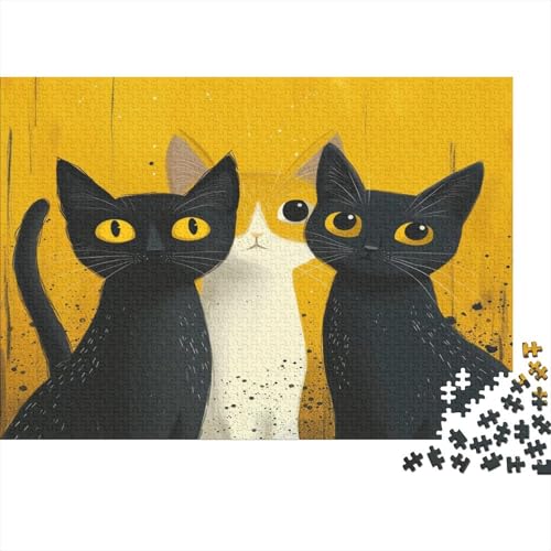 Cute Kat Puzzle 1000 Teile - Puzzle Für Erwachsene, Puzzle, Puzzlespiel Erwachsenen Puzzlespiel Puzzel 1000pcs (75x50cm) von BEDPOCHY