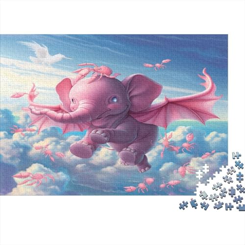 Elefant 1000 Teile, Impossible Puzzle,GesKükenlichkeitsspiel Für Die Ganze Familie, Erwachsenenpuzzle Ab 14 Jahren Puzzel 1000pcs (75x50cm) von BEDPOCHY