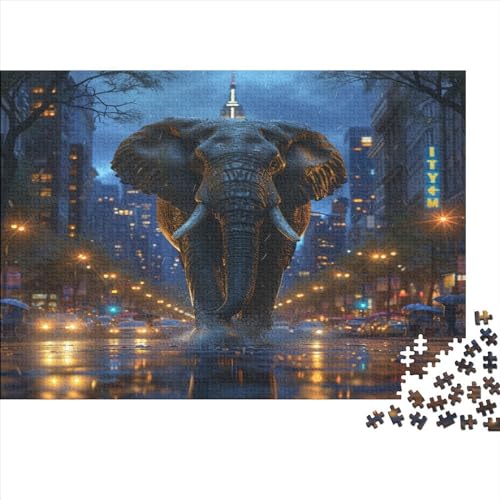 Elefant Puzzle 1000 Teile Puzzle Für Erwachsene Und Kinder Ab 14 Jahren Puzzel 1000pcs (75x50cm) von BEDPOCHY