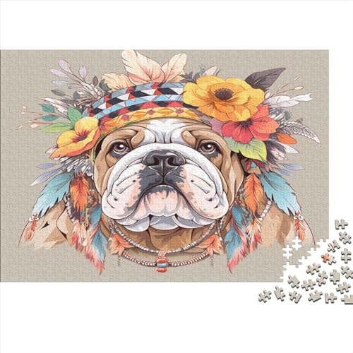 French BullHund Puzzlespiel 1000 Teile Erwachsene -Puzzle 1000 Stück Spiel Puzzles Für Erwachsene Kinder Puzzle Erwachsenen Puzzlespiel Puzzel 1000pcs (75x50cm) von BEDPOCHY