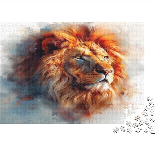 Löwe Puzzle 1000 Teile Puzzle Für Erwachsene Und Kinder Ab 14 Jahren Puzzel 1000pcs (75x50cm) von BEDPOCHY