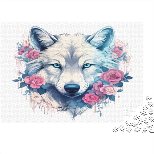 Wolf 1000 Stück Puzzles Für Erwachsene Teenager Stress Abbauen Familien-Puzzlespiel 1000-teiliges Puzzle Kinder Lernspiel Spielzeug Geschenk Puzzel 1000pcs (75x50cm) von BEDPOCHY