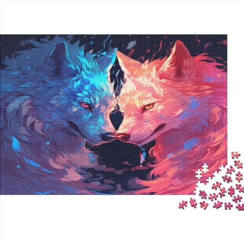 Wolf 1000 Teile,Impossible Puzzle,GesKükenlichkeitsspiel Für Die Ganze Familie, Erwachsenen Puzzlespiel Puzzel 1000pcs (75x50cm) von BEDPOCHY