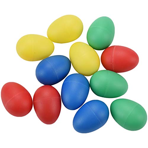 BEEOFICEPENG 12Pcs Plastik EierschüTtler Set mit 4, Percussion Musical Ei Maracas Kind Kinder Spielzeug von BEEOFICEPENG