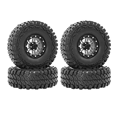 BEEOFICEPENG 4 STÜCKE 1,9 Beadlock Felgenreifen für 1/10 RC Rock Crawler Axial SCX10 90035 90022 90046 D90 D110-4 von BEEOFICEPENG