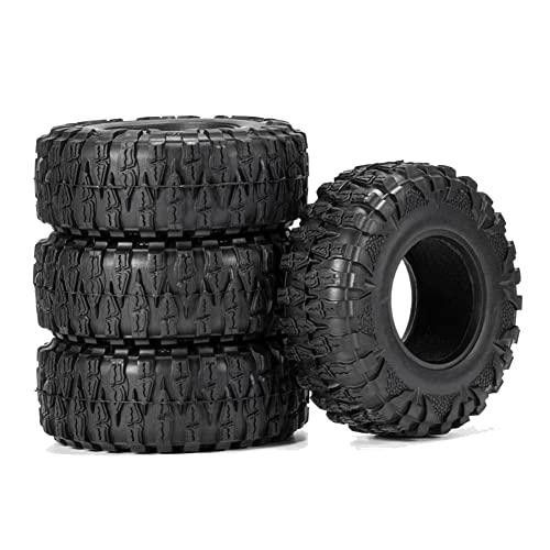 BEEOFICEPENG 4 Stück 2,2-Gummireifen für 1/10 Rc Crawler Scx10 Wrangler 2,2 Radteile Zubehör von BEEOFICEPENG