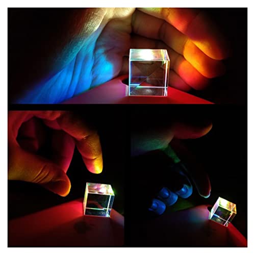 BEEYNG Prismen und Kaleidoskope Optisches Prisma Kristall Prisma Polyedrisches Klassenzimmer Optisches Kit (Color : Cube Prism45X45X45MM) von BEEYNG