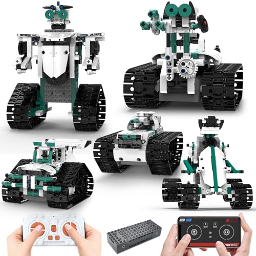 BEHOWL Technik Auto Bauspielzeug, 13in1 App & Fernsteuerung Tracked Racer/Roboter/LKW/Panzer/Flugzeug, Konstruktionsspielzeug Geschenk für Kinder ab 7-12+ Jahre Jungen Mädchen,(550 Stück) von BEHOWL