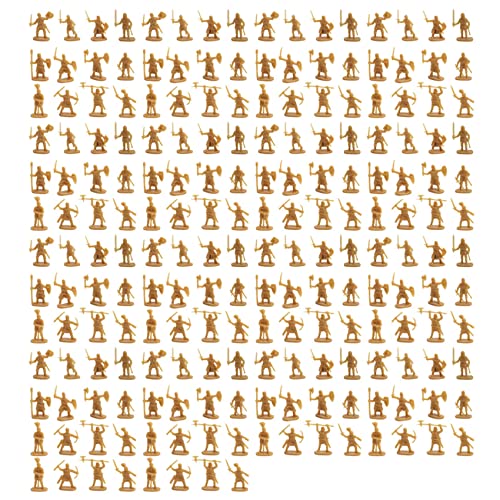 BEIEM 1:72 200/Set Kunststoff Antike Soldaten Figuren Spielzeug Archaische Soldaten MäNner SchwertkäMpfer Action Mach Es Selbst Szene Spielzeug Gold von BEIEM