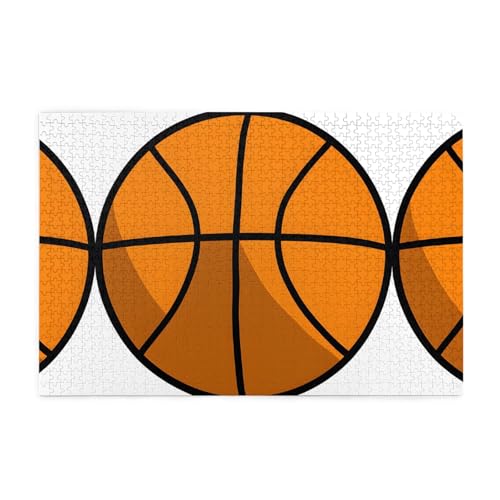 Basketball gedrucktes Bild, personalisiertes Holzpuzzle, 1000 Teile, interessante Puzzles für Erwachsene und Familien, Kinder, Landschaftstierpuzzle von BEIVGOXL