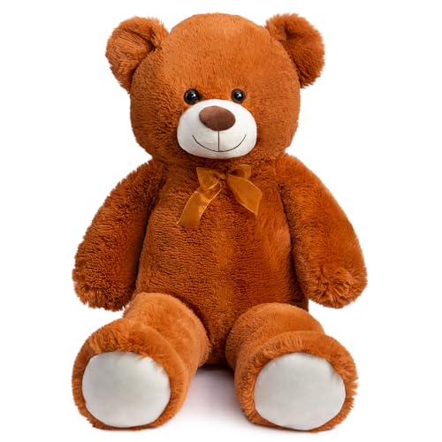 BEJOY 100cm Teddybär, Riesen Plüschtiere Kuschelbären große Stofftier Schmusetier, Liebesgeschenk Geburtstag, Valentinstag, Braun von BEJOY