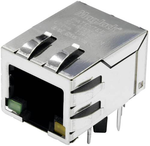 BEL Stewart Connectors MagJack Gigabit Ethernet 8 Übertrager mit LEDs Tab down SI-61001-F Buchse, E von BEL Stewart Connectors