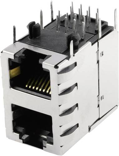 BEL Stewart Connectors SS-738811S-PG4-AC Modular-Einbaubuchse Doppelstock 2x1 Port geschirmt Cat.5 S von BEL Stewart Connectors