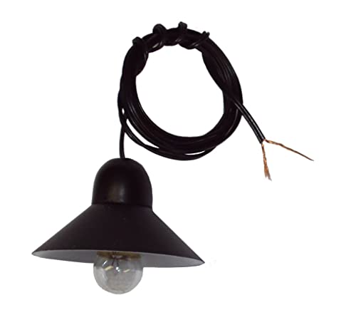 BELI-BECO 120011 Hängelampe schwarz für Puppenhäuser, Modellbau und Krippen mit Beleuchtung - Kunststoff - 30 mm - klare Glühlampe E 10-19 V - 0,1A BELI-BECO 120011 Hängelampe schwarz für Puppenhäuser, Modellbau und Krippen mit Beleuchtung - Kunststoff - 30 mm - klare Glühlampe E 10-19 V - 0,1A von BELI-BECO