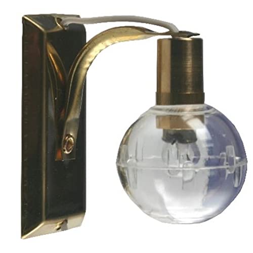 BELI-BECO 391 Wandlampe in Gold für Puppenhäuser - Messing - 35 mm - klare Glühlampe E 5,5-3,5 V - 0,2A BELI-BECO 391 Wandlampe in Gold für Puppenhäuser - Messing - 35 mm - klare Glühlampe E 5,5-3,5 V - 0,2A von BELI-BECO