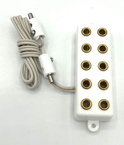 BELI-BECO 3946 Verteilerleiste 5-Fach mit Kabel und Stecker - 8mm Abstand - 3,5V (Weiß) von BELI-BECO