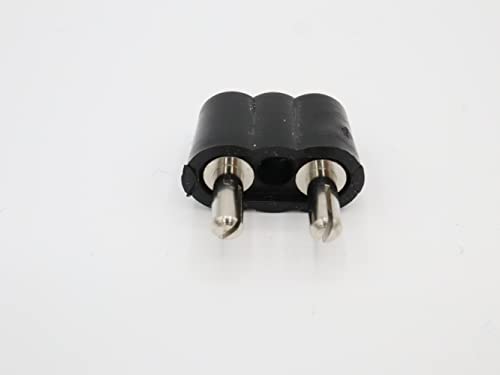 BELI-BECO 61/15 Doppelstecker - Miniatur-Bananenstecker mit 8mm Stiftabstand und Stift-Ø: 2,6mm - 3 Stück (Schwarz) von BELI-BECO