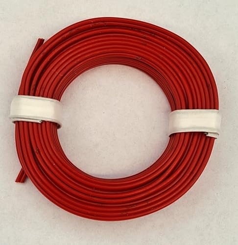 BELI-BECO L218/5 Kabel - Kupferlitze 2 x 0,14 mm² (2x18x0,10mm) - Zwillingsleitung - 5 m Ring (Rot) von BELI-BECO