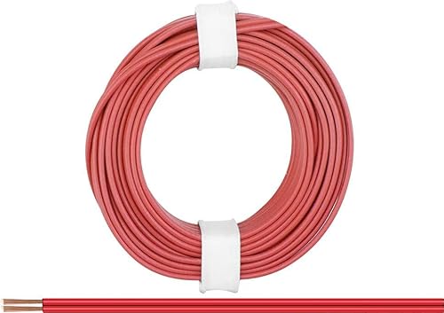 BELI-BECO L218/5 Kabel - Kupferlitze 2 x 0,14 mm² (2x18x0,10mm) - Zwillingsleitung - 5 m Ring (Rot) von BELI-BECO