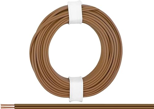 BELI-BECO L218/5 Kabel - Kupferlitze 2 x 0,14 mm² (2x18x0,10mm) - Zwillingsleitung - 5 m Ring (Braun) von BELI-BECO