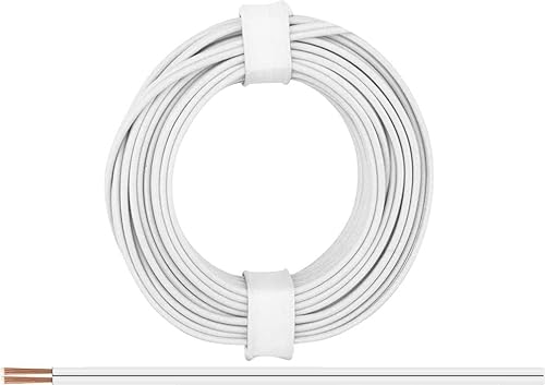 BELI-BECO L218/5 Kabel - Kupferlitze 2 x 0,14 mm² (2x18x0,10mm) - Zwillingsleitung - 5 m Ring (Weiß) von BELI-BECO