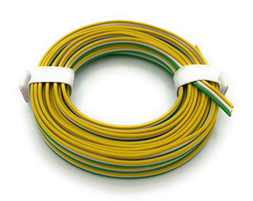 BELI-BECO L318/5 Kabel - Kupferlitze 3 x 0,14 mm² (1x18x0,10 mm) - Drillingsleitung - 5 m Ring (Trix-Farben: Gelb-Weiß-Grün) von BELI-BECO