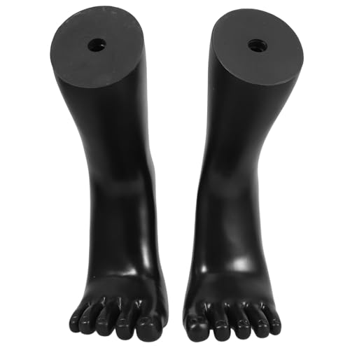 BELLIFFY 1 Paar Fußformen Für Den Einzelhandel Schuhspanner Für Kinderschuhe Gefälschter Fuß Mannequin-fuß Aus Silikon Fuß Schaufensterpuppe Schuhschmuck Für Socken Manaquine Plastik Black von BELLIFFY