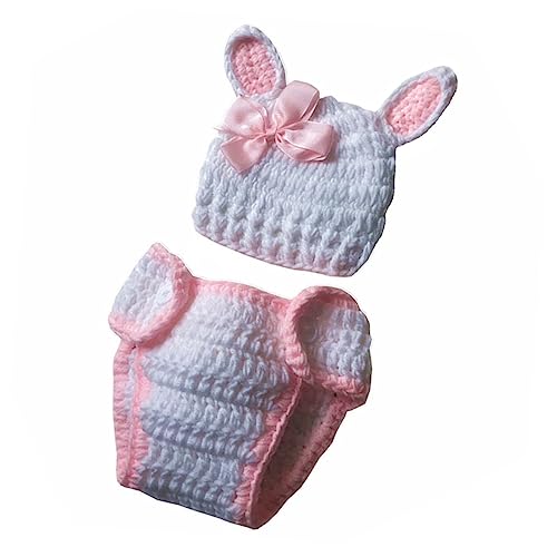 BELLIFFY 1 Satz -Accessoires Junge Häkelstrickkostüm Für Kleinkinder -Outfits Häkeln Neugeborenes Kostüm Für Babys Hase Ostern Kostüm Für Neugeborene Säuglingsfoto-Requisite Garn von BELLIFFY