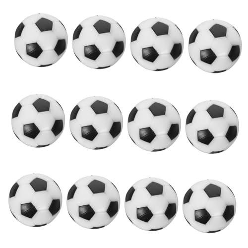 BELLIFFY 12 STK Fußball Ball Mini-ersatzfußball Kickertischteile Ballspielzeug Für Den Tisch Fußballzubehör Mini-ersatzfußbälle Mini Tischfußball Tischfußballbälle Kickertischbälle Black von BELLIFFY