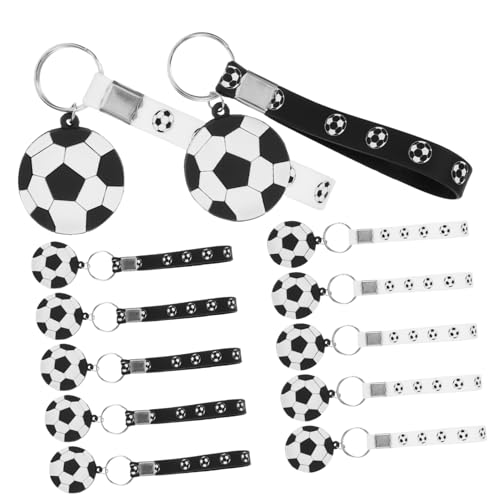 BELLIFFY 12 Stück Silikon Fußball Schlüsselanhänger Fußballfan Taschen Schlüsselanhänger Für Partygeschenke Souvenirs Und Für Fußballliebhaber von BELLIFFY