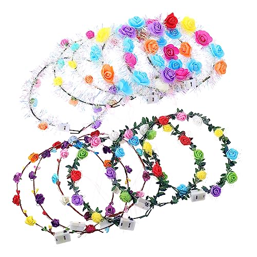 BELLIFFY 12St Stirnband lumidrawn stutzenhalter party sachen celebration glühen beleuchteter Kranzkopfschmuck hochzeitsdeko leuchtender Kopfschmuck leuchtendes Girlanden-Haarband Plastik von BELLIFFY