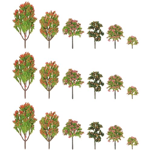 BELLIFFY 18 Stück Mikro Landschaftssimulationsbaum Bäume Modellbaum Mini Landschaftsdekoration Baumfiguren Landschaftsbaum Künstlicher Baum Gebäudemodell Baumhaus Zubehör von BELLIFFY