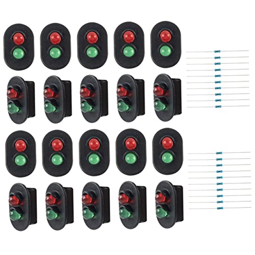 BELLIFFY 2 Sätze Mini-signallichtmodell Ampellampe Mini-bremslicht Sand Mini-lichtszene Straßensignallichtmodell Ampelmodelle Mini-ampel Mini-landschaftslicht Ampel Dekor Abs Plus Edelstahl von BELLIFFY