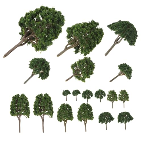 BELLIFFY 24St Mikrolandschaftssimulationsbaum Spuren Mini-Baumspitze künstlich funkelnder Baum Artificial Tree Miniaturbaum grüne Landschaft Landschaftsmodell Kleiner Baumschmuck Plastik von BELLIFFY