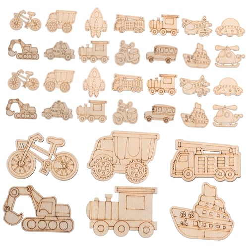 BELLIFFY 50 Stück Unfertige Holzautos Holzausschnitte Zum Bemalen DIY Bastelmaterial Blanke Fahrzeugornamente Für Kinder BELLIFFY 50 Stück Unfertige Holzautos Holzausschnitte Zum Bemalen DIY Bastelmaterial Blanke Fahrzeugornamente Für Kinder von BELLIFFY