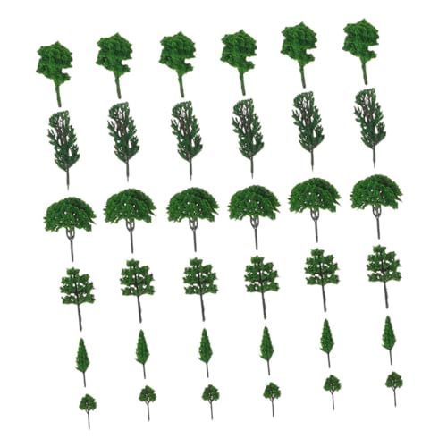 BELLIFFY 70 Stück Baummodell Artificial Tree bastelzeug Modelllandschaft modellbäume Modellbaum Kiefernbaum-Dekor Modell Baum Handwerk dekorative Pflanzen Miniaturbäume Plastik Green von BELLIFFY